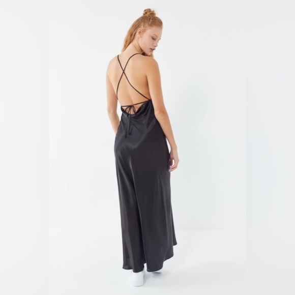 uo romi open back maxi slip dress Urban Outfitters + Romi Open-Back Maxi Slip Dress